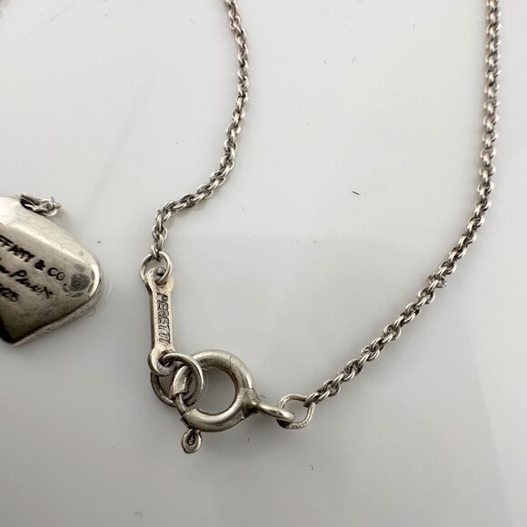 Tiffany & Co Elsa Peretti Whole Heart Necklace in Sterling Silver - Picture 7 of 9